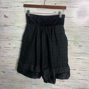 Peter Som Silk A-Line Skirt Black Skirt Size 6